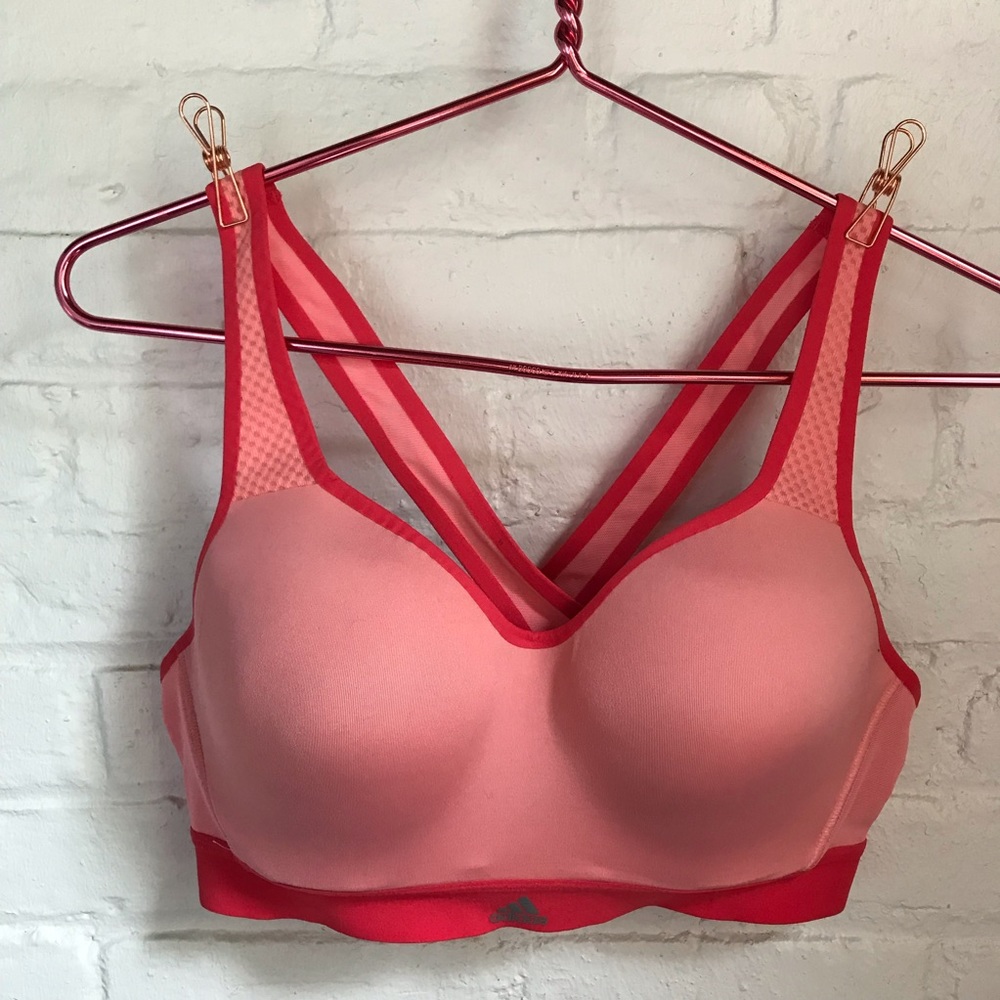 Pink Adidas High-Impact Sports Bra